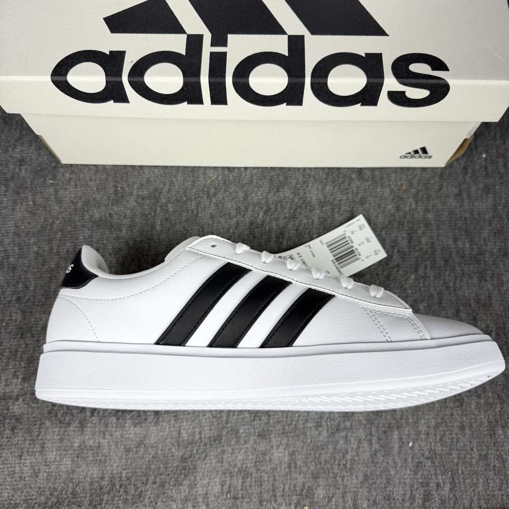 Adidas Grand Court 2.0 Shoes Mens Size 8.5 White Black Low Top Sneakers GW9195 - Picture 9 of 15
